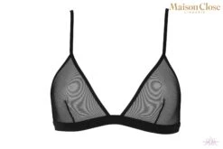 Maison Close Pure Tentation Black Triangle Bra -Glamour Lace Shop Mayfair Stockings 606991 ghost logo