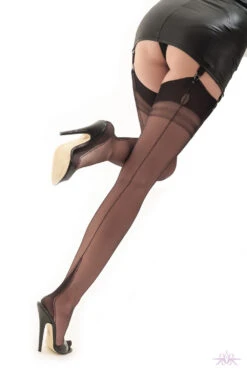 Gio Harmony Point Heel Fully Fashioned Stockings -Glamour Lace Shop Mayfair Stockings harmony point stockings