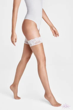 Wolford Nude 8 Lace Stay Ups -Glamour Lace Shop Mayfair Stockings20207 4788 2