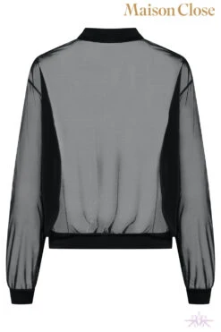 Maison Close Pure Tentation Sheer Black Bomber Jacket 24 Maison Close Pure Tentation Sheer Black Bomber Jacket -Glamour Lace Shop Mayfair Stockings608809 ghost 2 59
