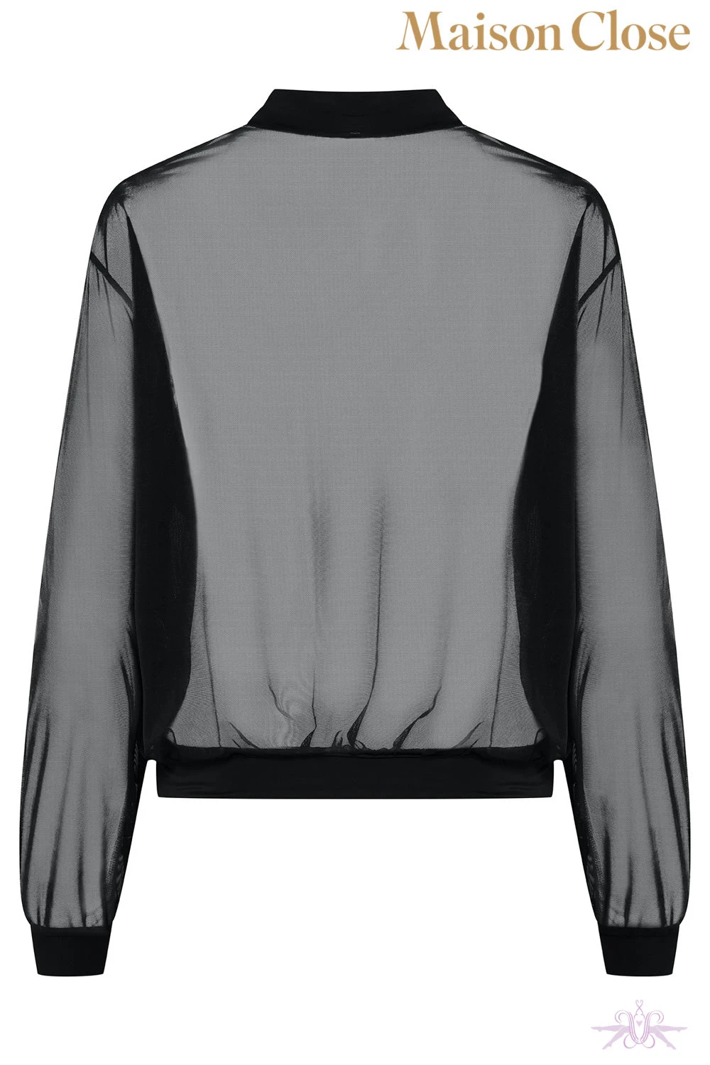 Maison Close Pure Tentation Sheer Black Bomber Jacket 13 Maison Close Pure Tentation Sheer Black Bomber Jacket - Image 11