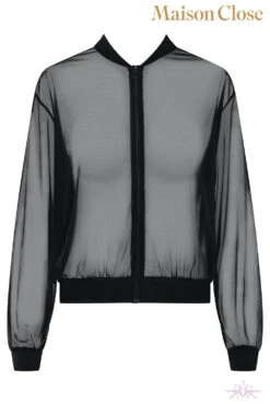 Maison Close Pure Tentation Sheer Black Bomber Jacket 25 Maison Close Pure Tentation Sheer Black Bomber Jacket -Glamour Lace Shop Mayfair Stockings608809 ghost 60