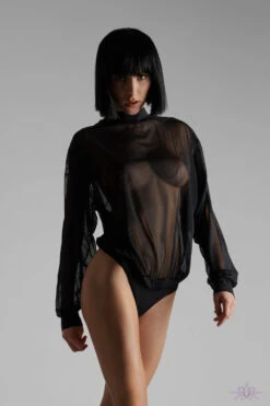 Maison Close Pure Tentation Sheer Black Bomber Jacket 18 Maison Close Pure Tentation Sheer Black Bomber Jacket -Glamour Lace Shop Mayfair Stockings608809 pure tentation noir 2049 2560x3840 crop center 73