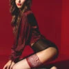 Fiore Arabesque Hold Ups 2 Fiore Arabesque Hold Ups -Glamour Lace Shop Mayfair StockingsARABESQUE poziom 6