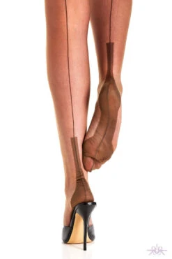 Gio Susan Heel Fully Fashioned Stockings -Glamour Lace Shop Mayfair StockingsChocolate Susan 1 10