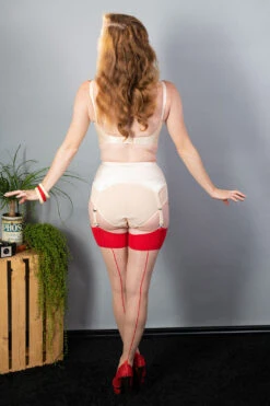 What Katie Did Contrast Nude/Red Seamed Stockings 14 What Katie Did Contrast Nude/Red Seamed Stockings -Glamour Lace Shop Mayfair StockingsElle Grey BG 231 of 322 25