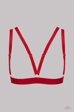 Maison Close Tapage Nocturne Red Cupless Triangle Bra -Glamour Lace Shop Mayfair StockingsNaked Bra Tapage Nocturne Red 608647 2 2048x 42
