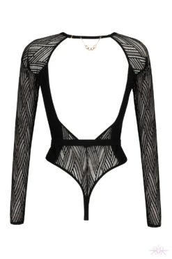 Atelier Amour Onde Sensuelle Bodysuit 36 Atelier Amour Onde Sensuelle Bodysuit -Glamour Lace Shop Mayfair StockingsOS31Back 2 12