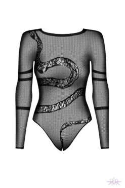 Obsessive Crotchless Long Sleeved Sheer Bodysuit 12 Obsessive Crotchless Long Sleeved Sheer Bodysuit -Glamour Lace Shop Mayfair StockingsObsessive B137 teddy pwf 2