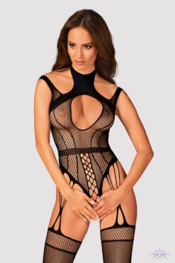 Obsessive Cut-Out Design Fishnet Bodystocking 10 Obsessive Cut-Out Design Fishnet Bodystocking -Glamour Lace Shop Mayfair StockingsObsessive G327 bodystocking frf 4