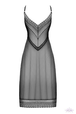 Obsessive Black Estiqua Long Chemise -Glamour Lace Shop Mayfair StockingsObsessive estiqua chemise pwb 2