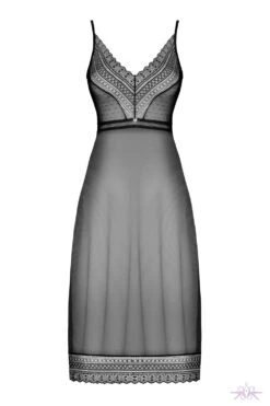 Obsessive Black Estiqua Long Chemise -Glamour Lace Shop Mayfair StockingsObsessive estiqua chemise pwf 1