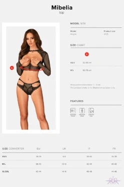 Obsessive Mibelia Black Top -Glamour Lace Shop Mayfair StockingsObsessive mibelia top 25