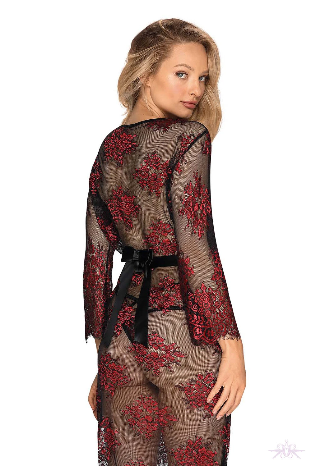 Obsessive Redessia Lace Peignoir 6 Obsessive Redessia Lace Peignoir - Image 4