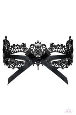 Obsessive Black Lace Mask -Glamour Lace Shop Mayfair StockingsObsessive A701 back packshot 1