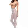 MissO 40 Denier Shiny Open Crotch Grey Tights -Glamour Lace Shop Mayfair StockingsP102 gray1 2 1
