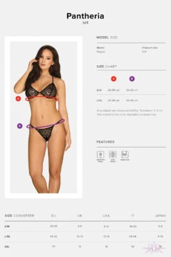 Obsessive Pantheria Chain 2 Piece Set -Glamour Lace Shop Mayfair StockingsPantheria set 9