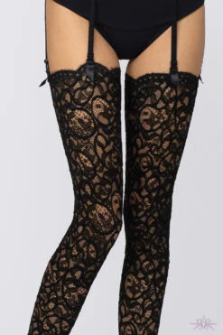 Pierre Mantoux Demetra Stockings -Glamour Lace Shop Mayfair StockingsREGGICALZEGRIFFE DEMETRANEROCALZEDAREGGICALZE 4