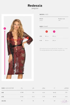 Obsessive Redessia Lace Peignoir 23 Obsessive Redessia Lace Peignoir -Glamour Lace Shop Mayfair StockingsRedessia peignoir 31