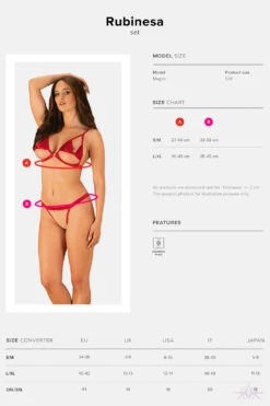 Obsessive Rubinesa Cupless 2 Piece Set -Glamour Lace Shop Mayfair StockingsRubinesa set 19