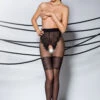 Passion Black Sheer Decorative Lace Open Tight -Glamour Lace Shop Mayfair StockingsTiopen013blackcopy 41