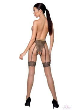 Passion Beige Open Faux Suspender Tight 8 Passion Beige Open Faux Suspender Tight -Glamour Lace Shop Mayfair StockingsTiopen016beigebackcopy kopia 18