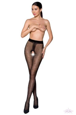 Passion Black Sheer Open Dotty Tight -Glamour Lace Shop Mayfair StockingsTiopen018blackcopy kopia 21