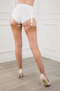 Gio Cuban Heel Fully Fashioned Stockings -Glamour Lace Shop Mayfair Stockingscubanfullyfashionedstockingsnatural3 1024x1024 2x 4