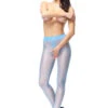 MissO 20 Denier Shiny Open Crotch Blue Tights -Glamour Lace Shop Mayfair Stockingslightblue2 1