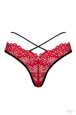 Obsessive Mettia Red Thong 20 Obsessive Mettia Red Thong -Glamour Lace Shop Mayfair Stockingsobsessive mettia thong packshot 2 44