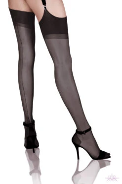 Cervin Seduction Couture Seamed Stockings -Glamour Lace Shop SEDUCTION COUTUREnoir Edit
