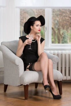 Gio Reinforced Heel And Toe Contrast Nylon Stockings 19 Gio Reinforced Heel And Toe Contrast Nylon Stockings -Glamour Lace Shop gio stokings